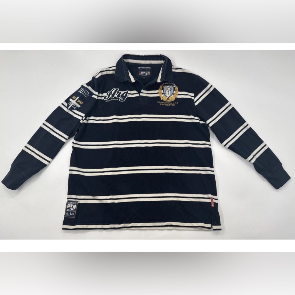Kevingston Argentina Rugby Polo Shirt Mens XXL 46 Embroidered Lion Crest Logo